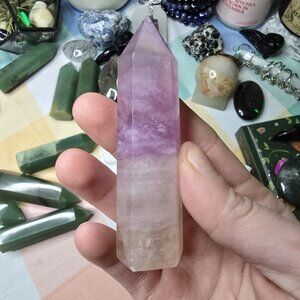 Fluorite Crystal Tower Point